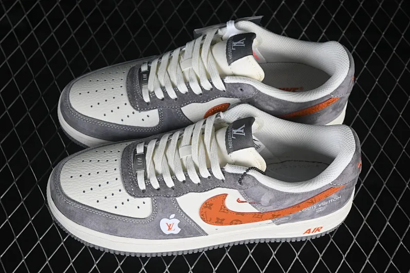 All Categories Nk Air Force 1 Air Force Series Nk Air Force 1 Low Air Force Low Nike Air Force 1'07 Low Gray Orange Private Collection Air Force One Low Casual Shoes DC9486-109